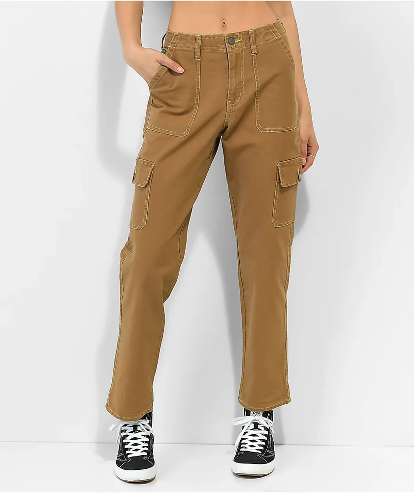 Relaxed Brown Cargo Trousers for Women / Brown Cargo Bottoms / Trousers for  Ladies