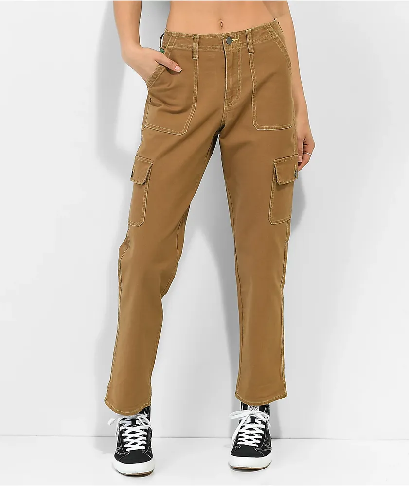 Empyre Marlo Bronze Brown Canvas Cargo Pants