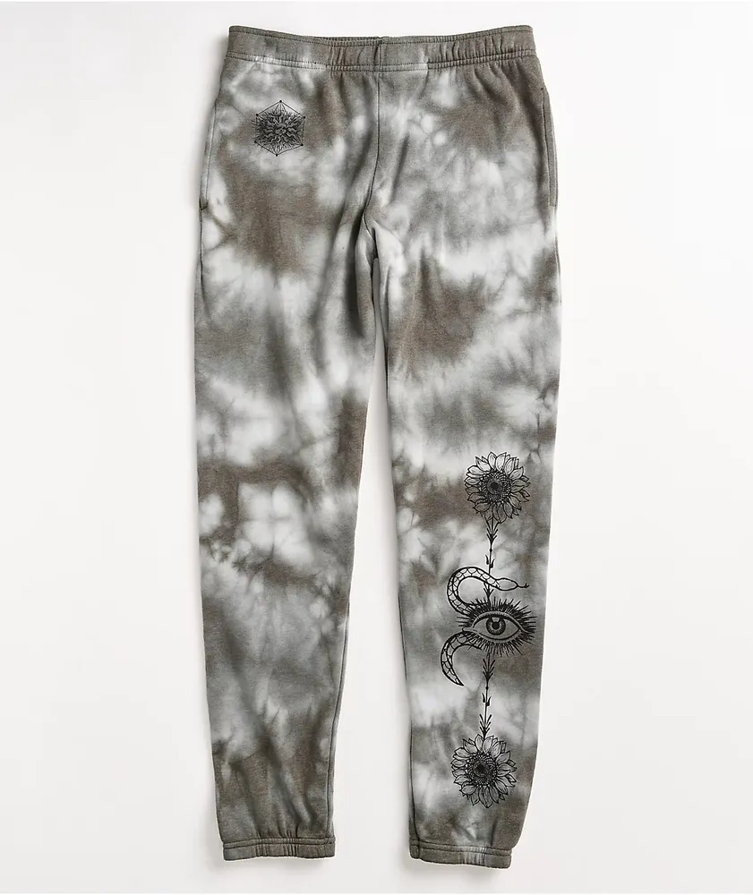 Empyre Kids' Hazy Rose Black Tie Dye Jogger Sweatpants