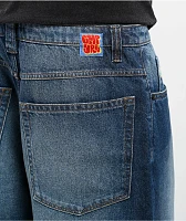 Empyre Midnight Dark Blue Wash Ultra Wide Skate Jeans
