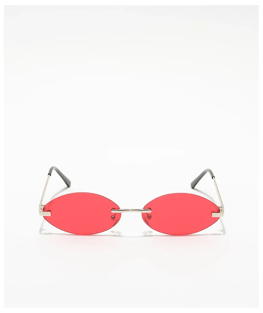 Empyre Miller Red Rimless Sunglasses