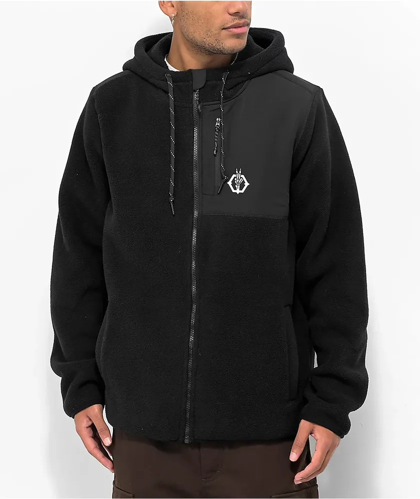 Buy Black Zip Through Hoodie from Next USA