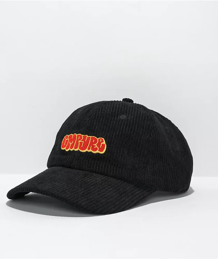 Empyre Mitra Black Corduroy Strapback Hat