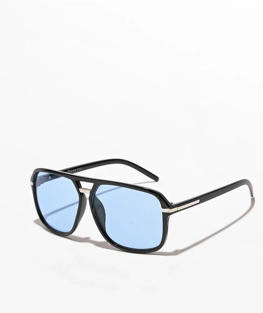 Empyre Morris Black Blue Light Pilot Sunglasses