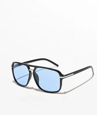 Empyre Morris Black Blue Light Pilot Sunglasses