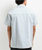 Empyre Motive Striped Blue Short Sleeve Shirt