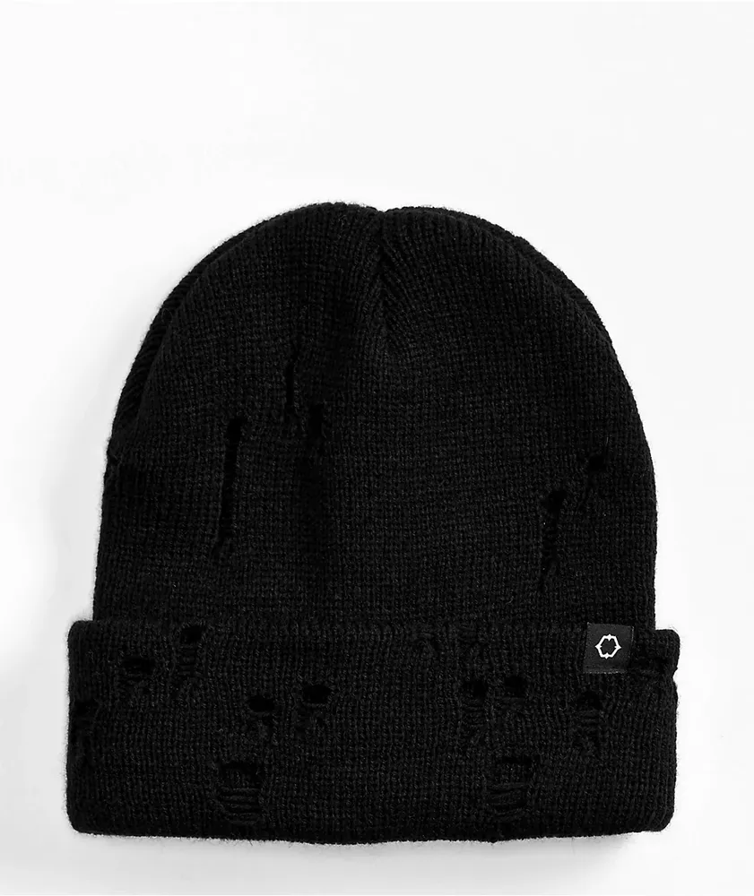 Empyre Noa Distressed Black Beanie