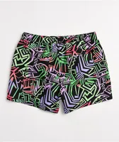 Empyre Ollie Geo Black & Multi Board Shorts