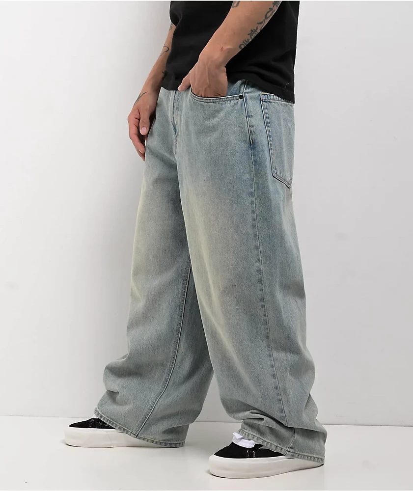 Empyre Ollie Light Blue Wash Ultra Wide Skate Jeans