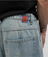 Empyre Ollie Light Blue Wash Ultra Wide Skate Jeans