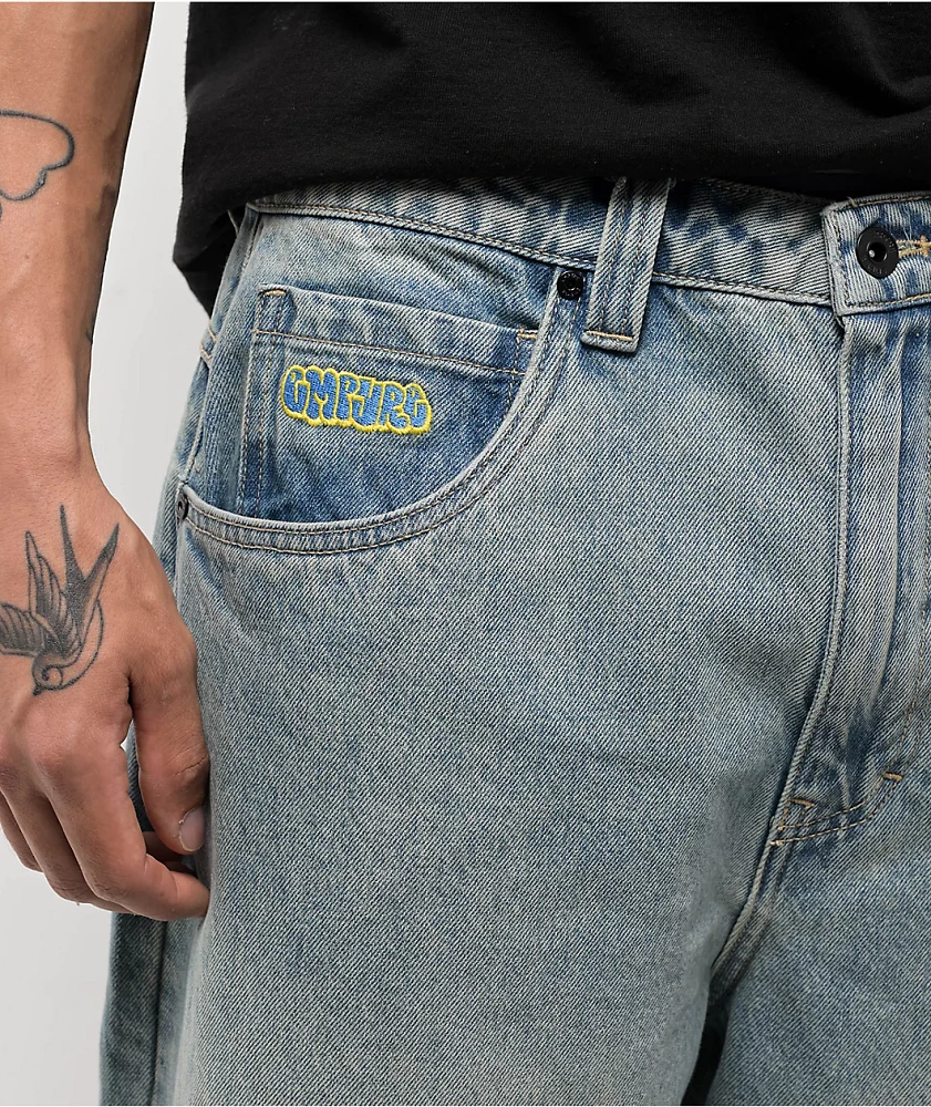 Empyre Ollie Light Blue Wash Ultra Wide Skate Jeans