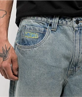 Empyre Ollie Light Blue Wash Ultra Wide Skate Jeans
