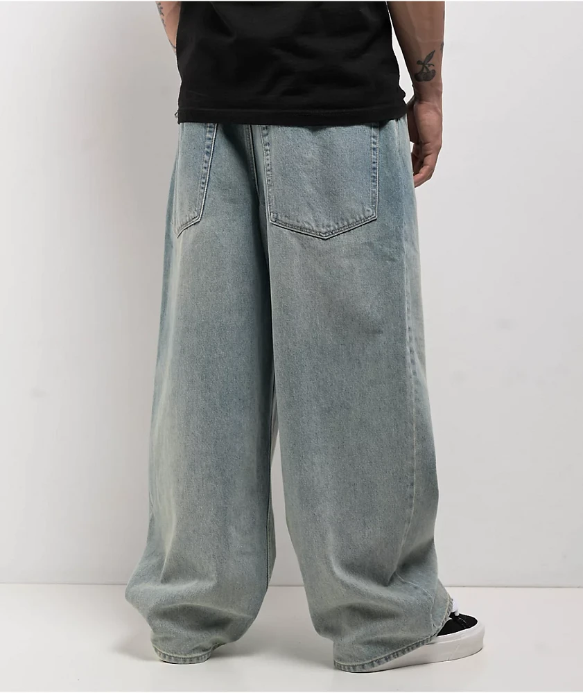 Empyre Ollie Light Blue Wash Ultra Wide Skate Jeans