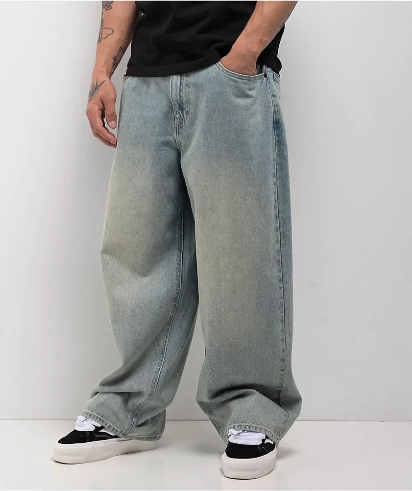 Empyre Ollie Light Blue Wash Ultra Wide Skate Jeans