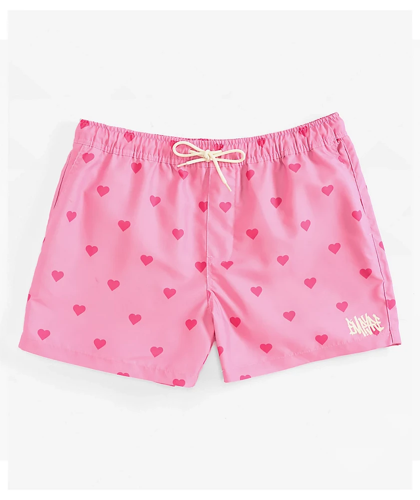 Empyre Ollie Pink Hearts Board Shorts