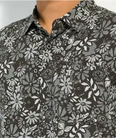 Empyre Overgrown Short Sleeve Black Button Up Shirt