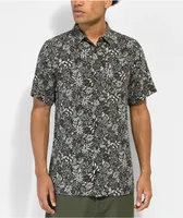 Empyre Overgrown Short Sleeve Black Button Up Shirt