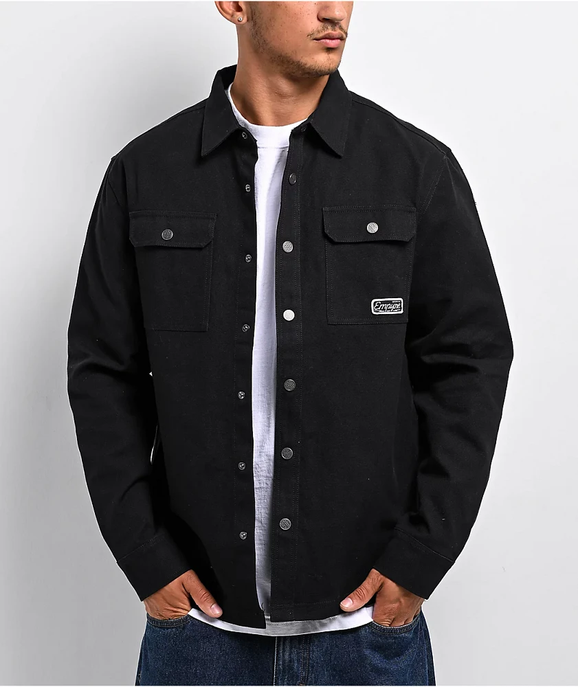 Empyre Overshirt Black Long Sleeve Work Shirt