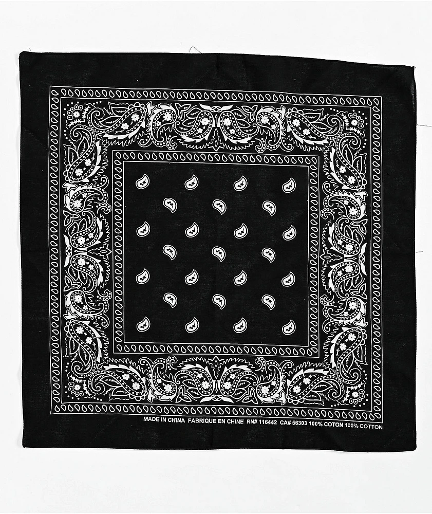 Empyre Paisley Black Bandana