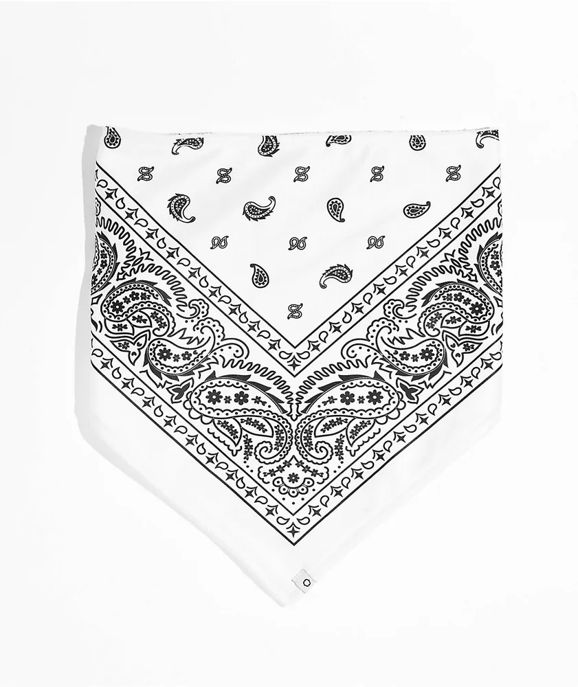 Empyre Paisley White Fleece Bandana