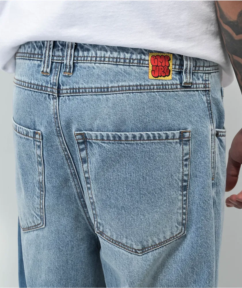 Empyre Patchwork Light Blue Denim Skate Jeans