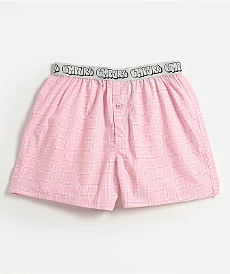 Empyre Pink Plaid Loose Boxers