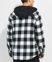 Empyre Prime Black & White Hooded Flannel Shirt