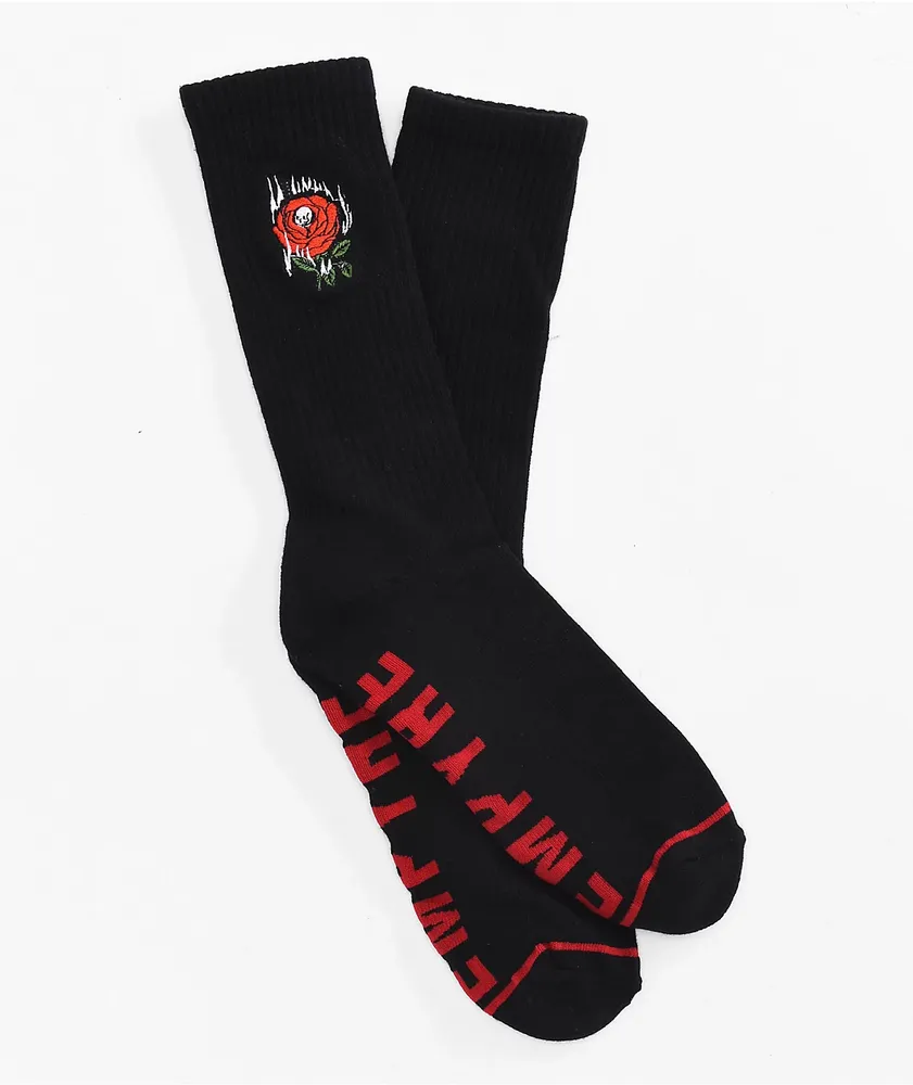 Empyre Put A Rose On It Black Crew Socks