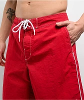 Empyre Rail Sidestripe Red Board Shorts