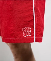 Empyre Rail Sidestripe Red Board Shorts