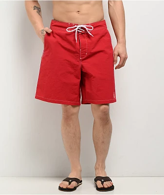 Empyre Rail Sidestripe Red Board Shorts