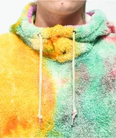 Empyre Rainbow Tie Dye Sherpa Fleece Hoodie