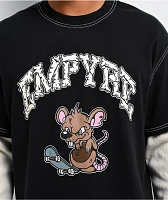 Empyre Rat Loose Screw Black & Cream 2fer Long Sleeve T-Shirt