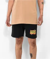 Empyre Retro Graffiti Black Sweat Shorts