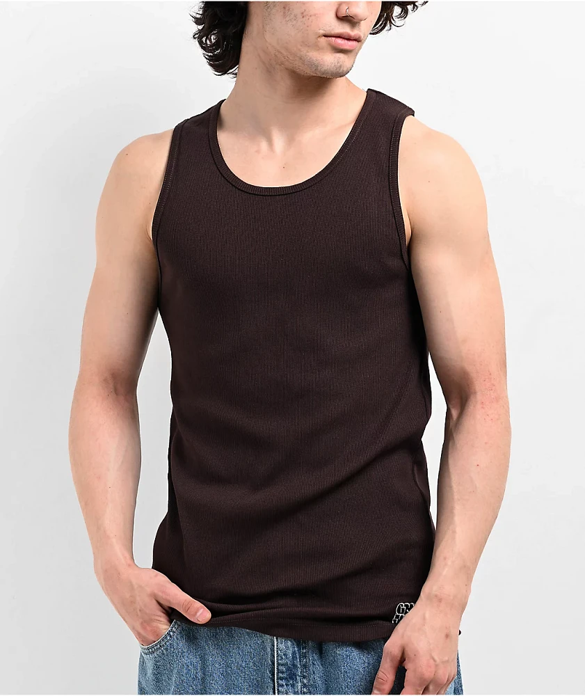 Empyre Ribbed Brown Tank Top