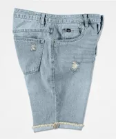 Empyre Richmond Aged Medium Blue Denim Shorts