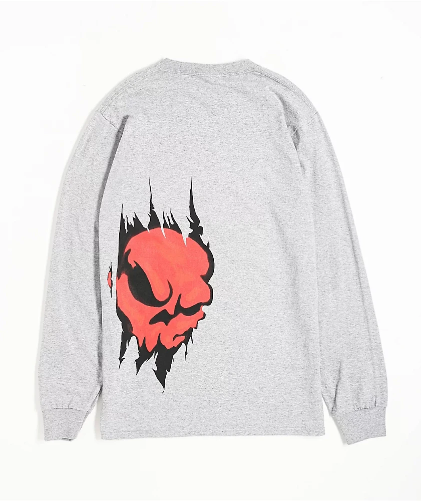 Empyre Ripped Grey Long Sleeve T-Shirt