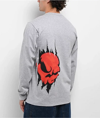 Empyre Ripped Grey Long Sleeve T-Shirt