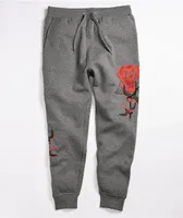 Empyre Rose & Swallows Grey Jogger Sweatpants