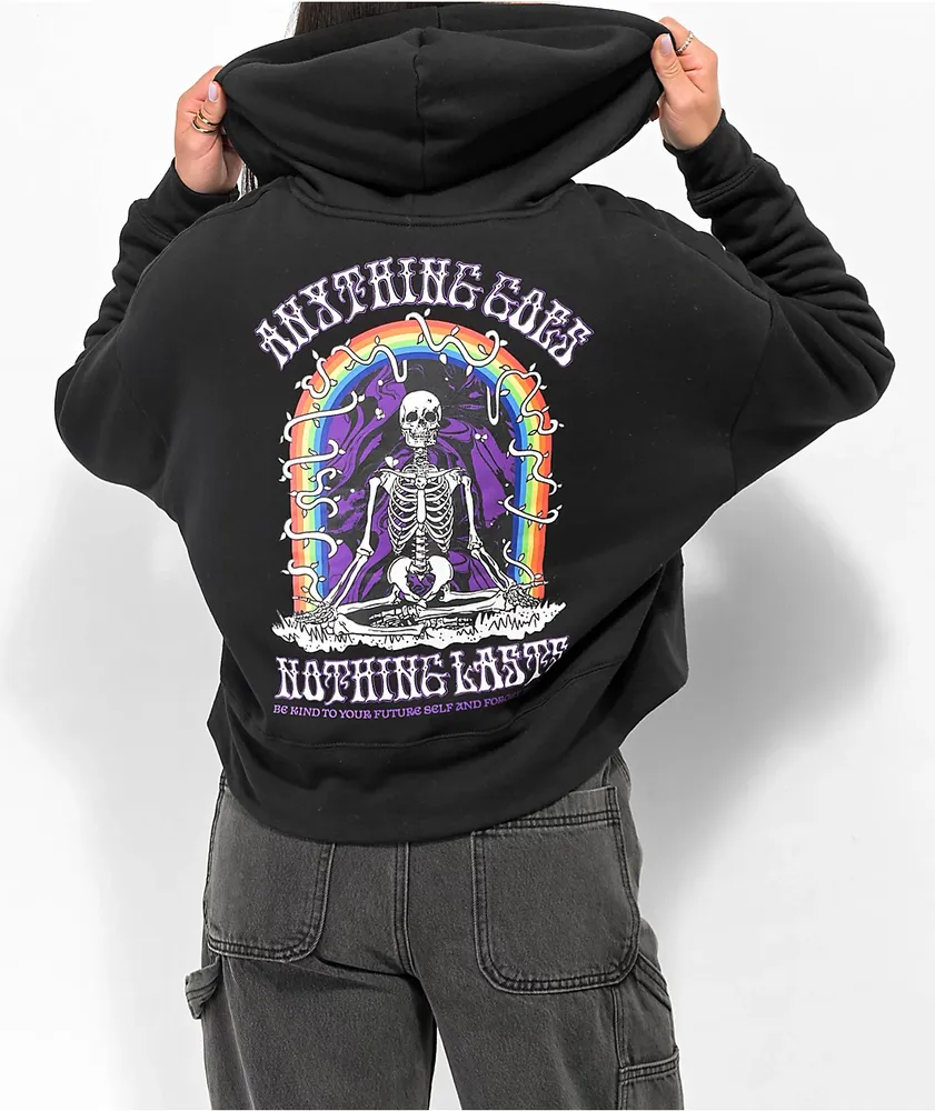 Empyre Rosine Black Sherpa Zip Hoodie