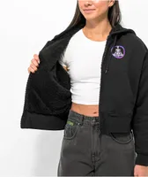 Empyre Rosine Black Sherpa Zip Hoodie