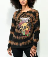 Empyre Rubino Damage Done Black Tie Dye Long Sleeve T-Shirt