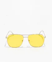 Empyre Saloon Square Yellow Pilot Sunglasses