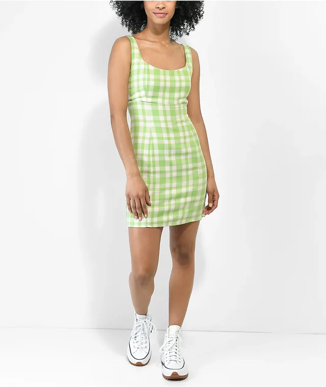 Empyre Sasha Purple Plaid Tank Dress