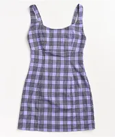 Empyre Sasha Purple Plaid Tank Dress