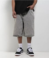 Empyre Scramble Grey Wash Ultra Loose Denim Skate Shorts