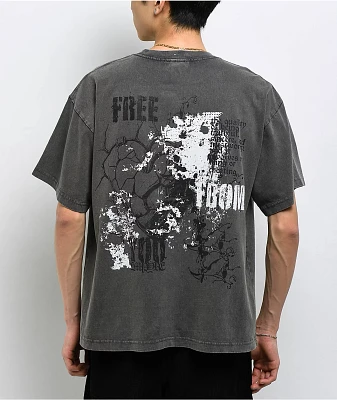 Empyre Scratch Vintage Grey Wash T-Shirt