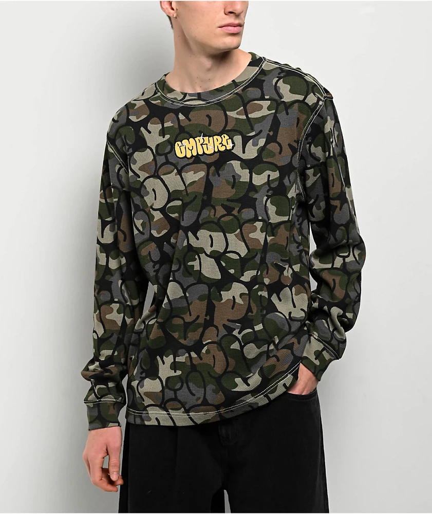 Empyre Script Green Camo Thermal Long Sleeve T-Shirt