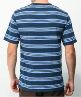 Empyre Scripts Blue, Navy & White Stripe Knit T-Shirt