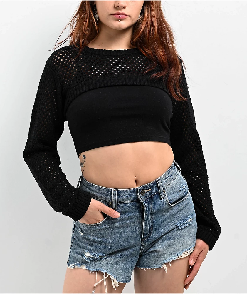 Empyre Shan Black Shrug Sweater